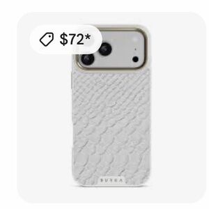 Glacial Desert White Snakeskin iPhone 17 Pro Case